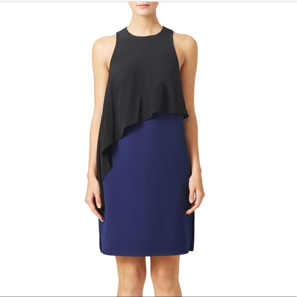 EXC COND Tibi ‘Mimi’ Dress Navy Blue/Black RRP $525 Size 6